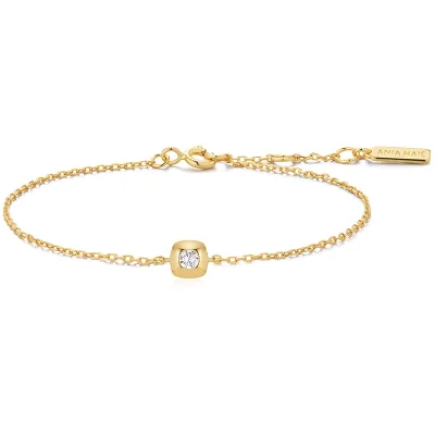 ANIA HAIE GOLD MODERN SOLITAIRE BRACELET B072-01G