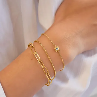 ANIA HAIE GOLD MODERN SOLITAIRE BRACELET B072-01G