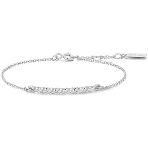 ANIA HAIE SILVER TWISTED BAR BRACELET B072-02H