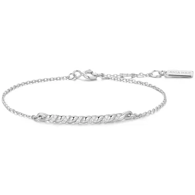 ANIA HAIE SILVER TWISTED BAR BRACELET B072-02H