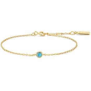 ANIA HAIE GOLD BEZEL-SET LAB-CREATED TURQUISE BRACELET B073-01G