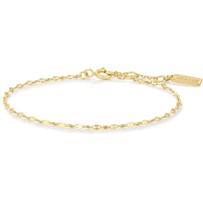 ANIA HAIE GOLD TEXTURED CHAIN BRACELET B073-02G
