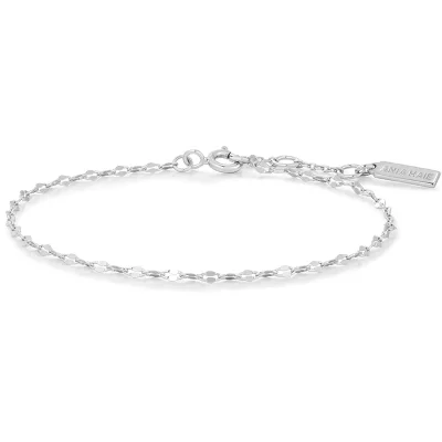 ANIA HAIE SILVER TEXTURED CHAIN BRACELET B073-02H
