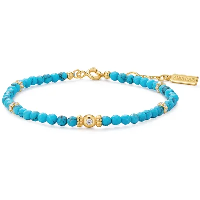 ANIA HAIE LAB-CREATED TURQUOISE BEADED BRACELET B073-03G