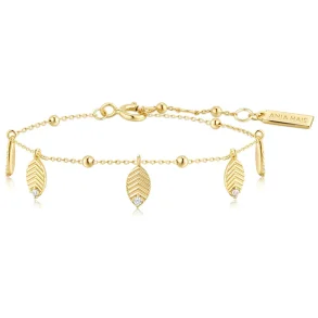 ANIA HAIE GOLD LEAF STATION BRACELET B073-05G