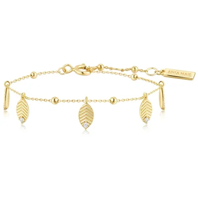 ANIA HAIE GOLD LEAF STATION BRACELET B073-05G