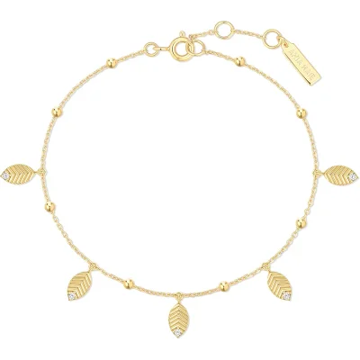 ANIA HAIE GOLD LEAF STATION BRACELET B073-05G