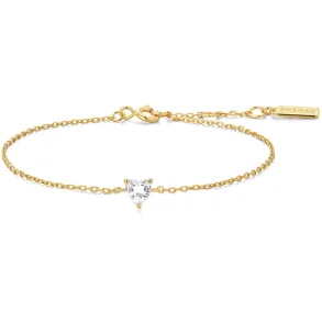 ANIA HAIE GOLD SPARKLE HEART BRACELET B074-01G