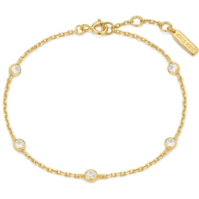 ANIA HAIE GOLD CLASSIC BEZEL-SET BRACELET B074-02G