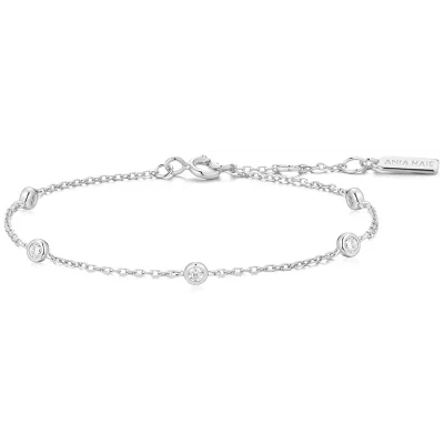 ANIA HAIE SILVER CLASSIC BEZEL-SET BRACELET B074-02H