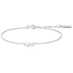 ANIA HAIE SILVER SHELL PEARL CLUSTER BRACELET B074-03H