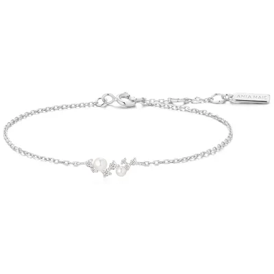 ANIA HAIE SILVER SHELL PEARL CLUSTER BRACELET B074-03H
