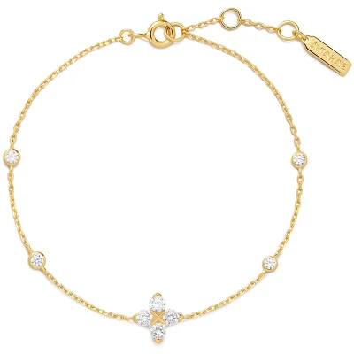 ANIA HAIE GOLD SPARKLING LUCKY CLOVER BRACELET B074-04G