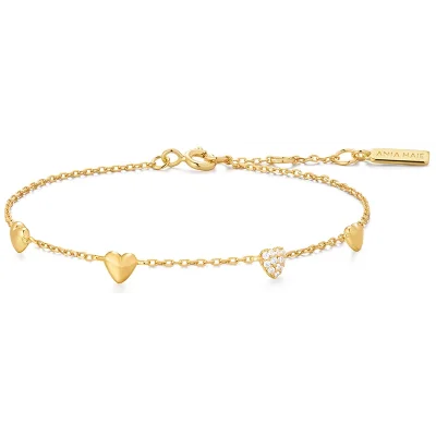 ANIA HAIE GOLD PAVE PUFFED HEART BRACELET B074-06G