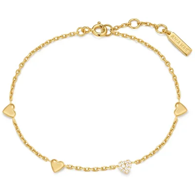 ANIA HAIE GOLD PAVE PUFFED HEART BRACELET B074-06G