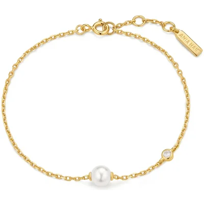 ANIA HAIE GOLD SHELL PEARL BRACELET  B075-01G