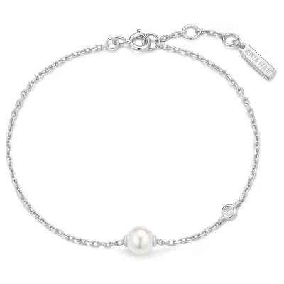 ANIA HAIE SILVER SHELL PEARL BRACELET  B075-01H