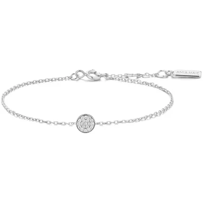 ANIA HAIE SILVER PAVE DISC BRACELET B075-02H