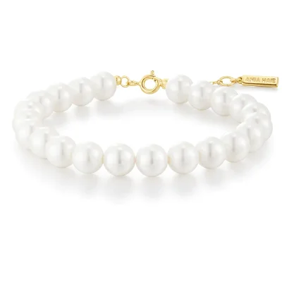 ANIA HAIE GOLD CLASSIC SHELL PEARL BRACELET B075-04G