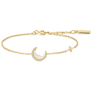 ANIA HAIE GOLD MOP CRESCENT MOON BRACELET B075-05G