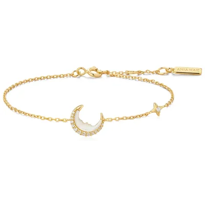 ANIA HAIE GOLD MOP CRESCENT MOON BRACELET B075-05G