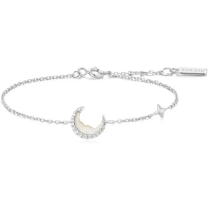 ANIA HAIE SILVER MOP CRESCENT MOON BRACELET B075-05H