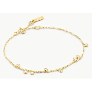 ANIA HAIE GOLD BEZEL-SET DROPLET BRACELET B076-01G