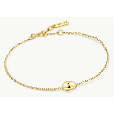 ANIA HAIE GOLD ORGANIC DOME PEPPBLE BRACELET B076-04G
