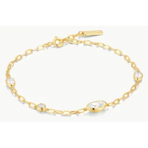 ANIA HAIE GOLD BEZEL ORGANIC DOME PEBBLE BRACELET B076-08G