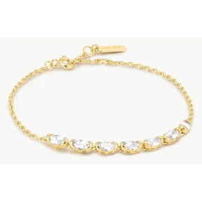 ANIA HAIE GOLD HALF-BEZEL OVAL HALF-TENNIS BRACELET B076-10G