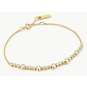 ANIA HAIE GOLD ALTERNATING BEZEL-SET BRACELET B076-11G