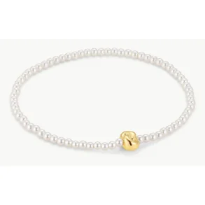 ANIA HAIE GOLD GLASS PEARL & TWIST BEADED BRACELET B077-01G