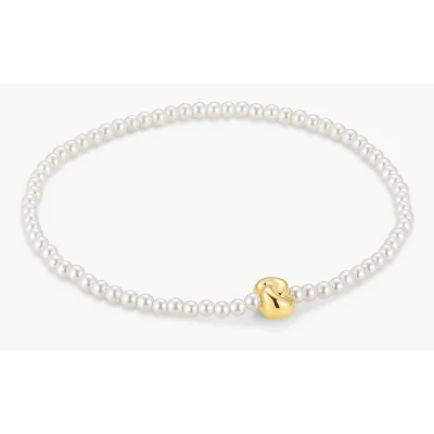 ANIA HAIE GOLD GLASS PEARL & TWIST BEADED BRACELET B077-01G