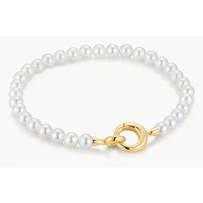 ANIA HAIE GOLD ELEGANT SHELL PEARL BRACELET B077-02G