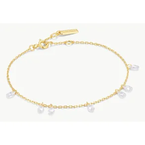 ANIA HAIE GOLD ETHEREAL TEARDROP DANGLE BRACELET B078-01G