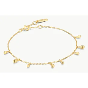 ANIA HAIE GOLD POLISHED TEARDROP DANGLE BRACELET B078-02G