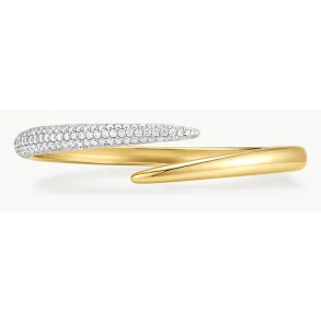 ANIA HAIE GOLD SPIRAL HALF PAVE & POLISH CUFF BRACELET B078-04G
