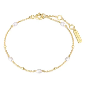 ANIA HAIE GOLD ALTERNATING PEARL & BEAD BRACELET B080-02G