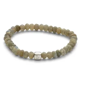 AL LABRADORITE RONDELLE FACET 6MM BRACELET C00140