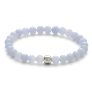 ALEXANDER LYNGGAARD BLUE LACE AGATE 6MM BRACELET C00260
