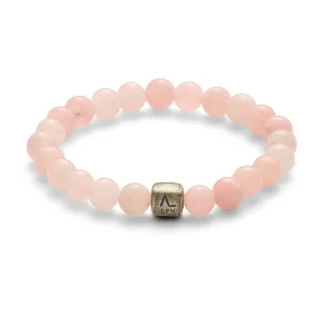 ALEXANDER LYNGGAARD ROSE QUARTZ 8MM BRACELET C00290