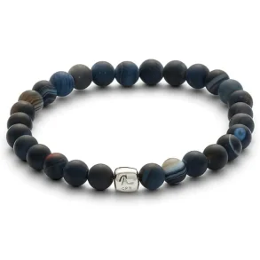 ALEXANDER LYNGGAARD STRIPED AGATE 6MM BRACELET C00390