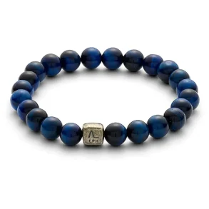 ALEXANDER LYNGGAARD BLUE TIGER EYE 8MM BRACELET C00790