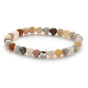 ALEXANDER LYNGGAARD BAMBOO LEAF AGATE 6MM BRACELET C00870