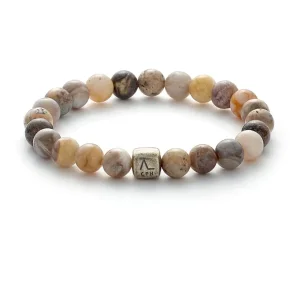 ALEXANDER LYNGGAARD BAMBOO LEAF AGATE 8MM BRACELET C00880