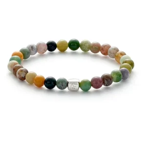 ALEXANDER LYNGGAARD INDIAN AGATE 6MM BRACELET C00910