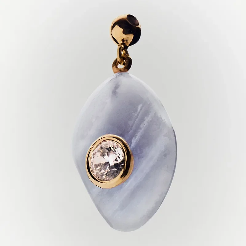 PDPAOLA SERENITY BLUE AGATE CHARM CH01-258-U