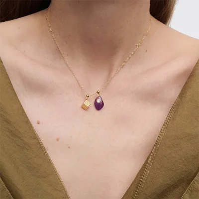 PDPAOLA BALANCE AMETHYST CHARM CH01-260-U