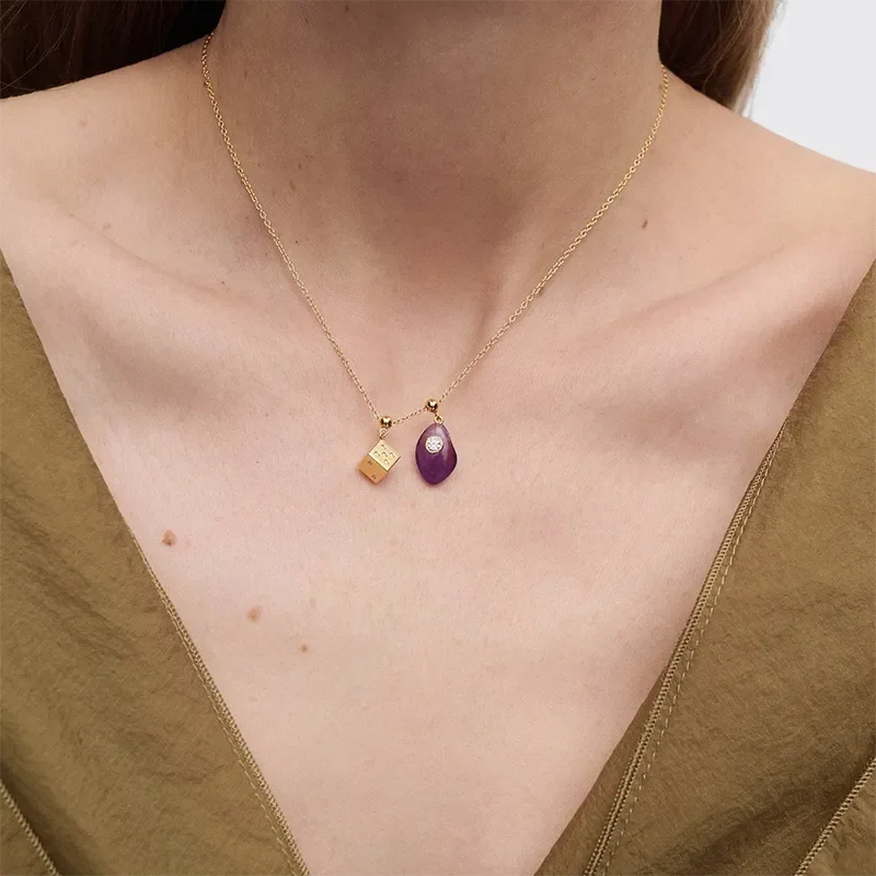 PDPAOLA BALANCE AMETHYST CHARM CH01-260-U