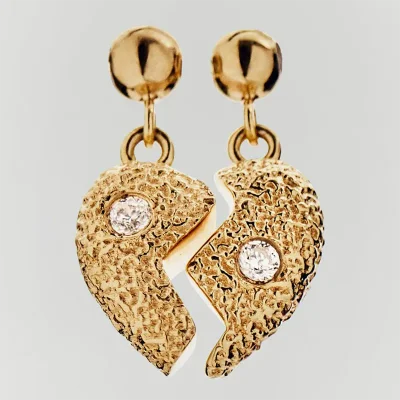 PDPAOLA SPLIT HEART CHARM CH01-317-U